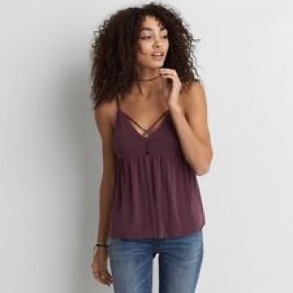 American Eagle Soft & Sexy Suede Tank Top Purple